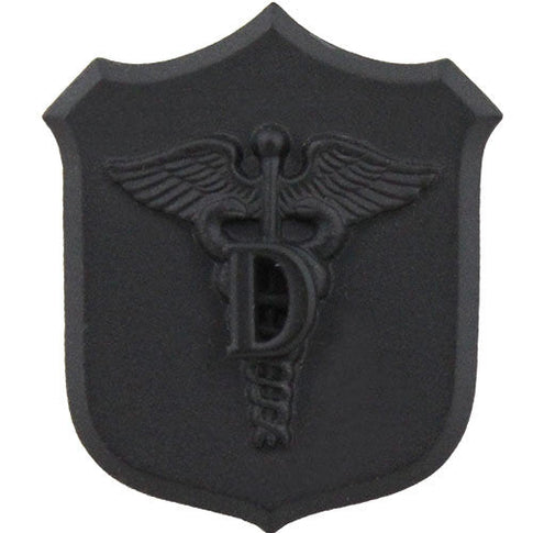 Navy and Marine Corps Dental Shield with Caduceus Collar Device - Black / Subdued