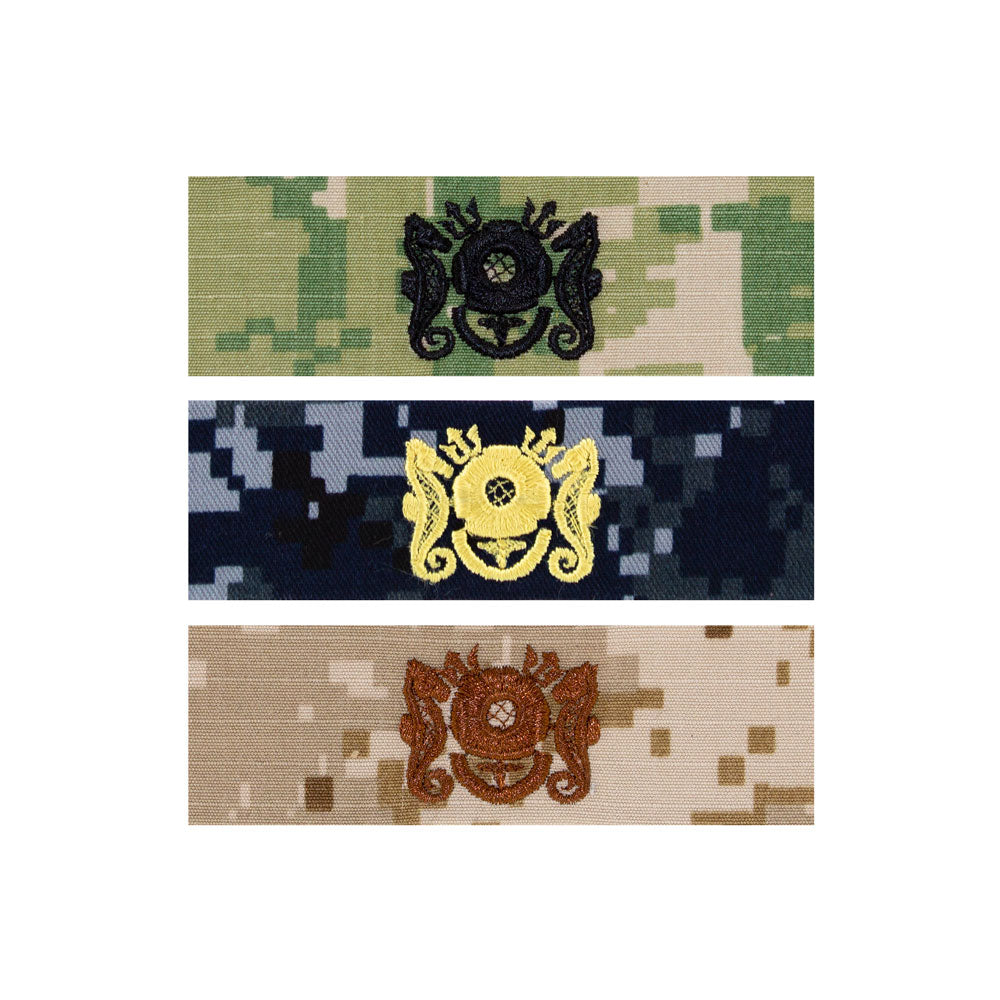 US Navy Embroidered Badge - Diving Medical Technician Officer Badges 