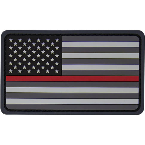 American Flag Red Line EMS PVC Patch