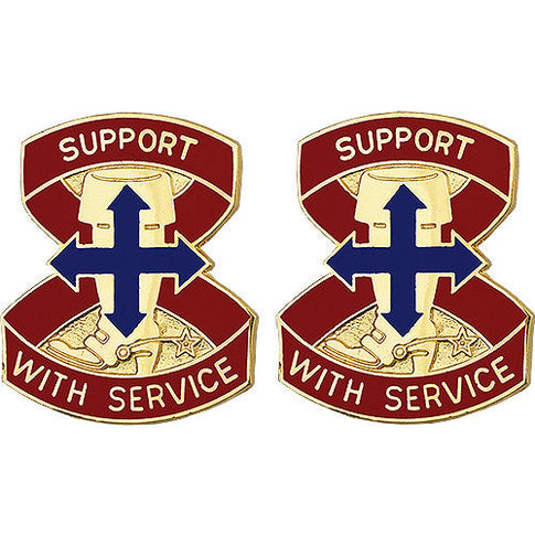 8th Support Group Unit Crest (Support With Service) - Sold in Pairs