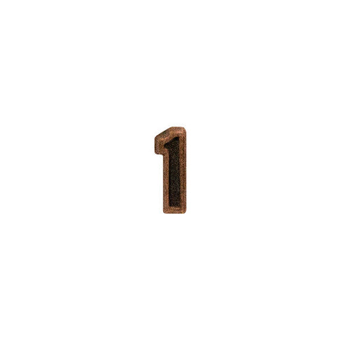 Prongless Bronze Numeral 1