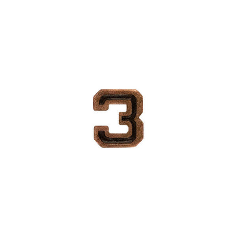 Prongless Bronze Numeral 3