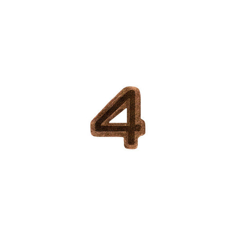 Prongless Bronze Numeral 4