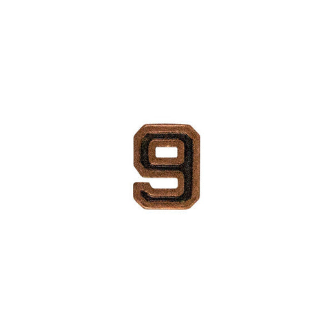 Prongless Bronze Numeral 9