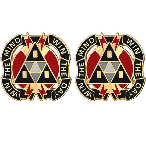 9th Psychological Operations Battalion Unit Crest (Win the Mind Win the Day) - Sold in Pairs