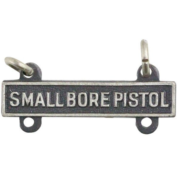 Small Bore Pistol Bar - Silver Oxidized Badges 