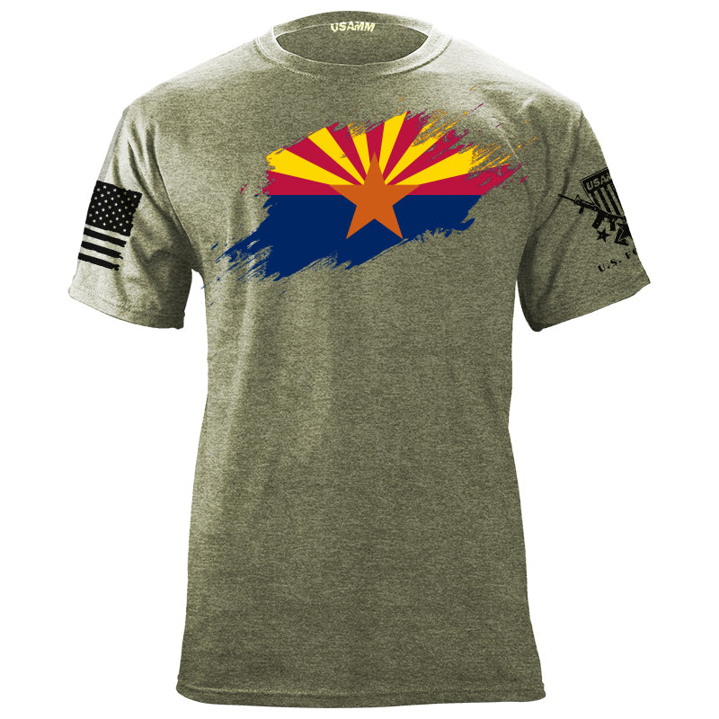 Arizona Flag Paint Swatch T-Shirt | USAMM