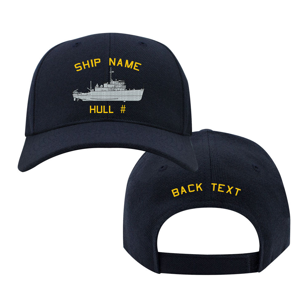 US Navy Custom Ship Cap - Aggressive Class Minesweeper Hats and Caps AGGRESSIVE.NAVY
