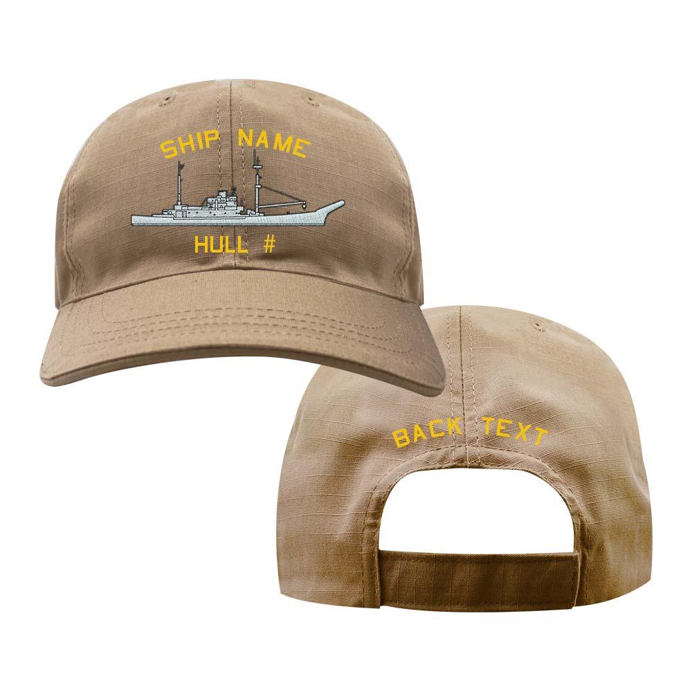 U.S. Navy Custom Ship Cap - Coyote - Aloe Class Net Laying Ship Hats and Caps 