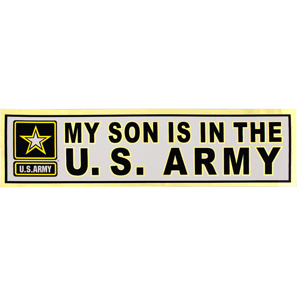 My Son Is In The U.S. Army Metallic Bumper Sticker Stickers and Decals BP-0003