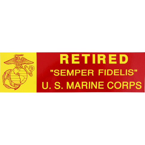 Retired Semper Fidelis Bumper Sticker