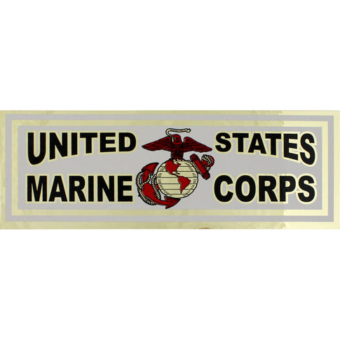 United States Marine Corps Metallic Bumper Sticker