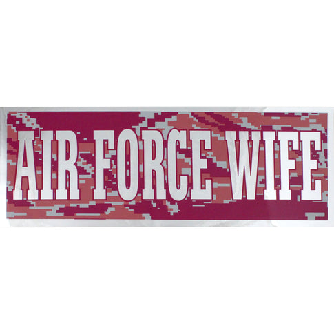 Air Force Wife Pink Metallic Bumper Sticker