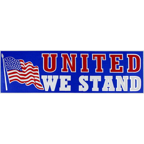 United We Stand Metallic Bumper Sticker