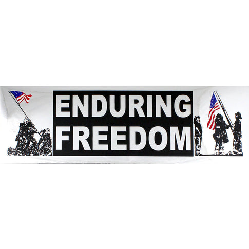 Enduring Freedom Metallic Bumper Sticker