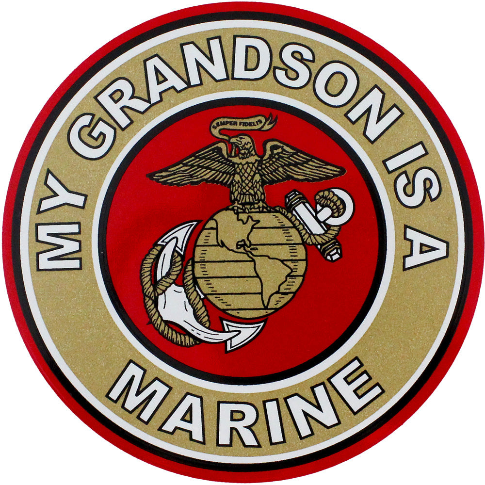 My Grandson Is A Marine Clear Decal Stickers and Decals BP-0086