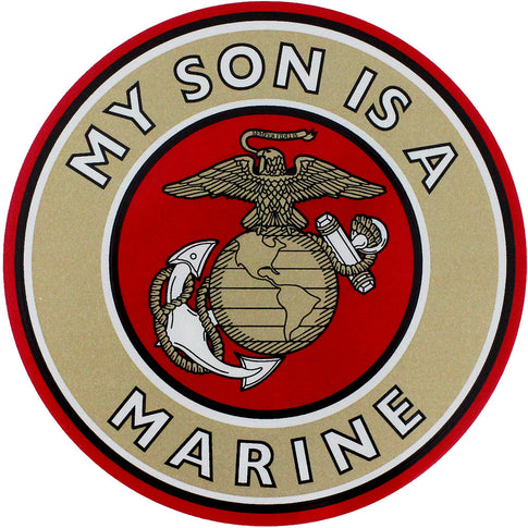 My Son Is A Marine Clear Decal