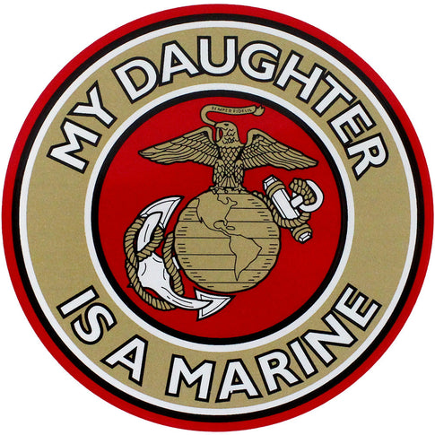 My Daughter Is A Marine Clear Decal