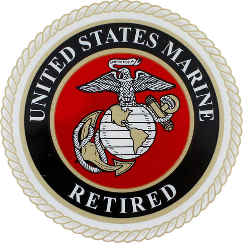 United States Marine Corps Retired Clear Decal