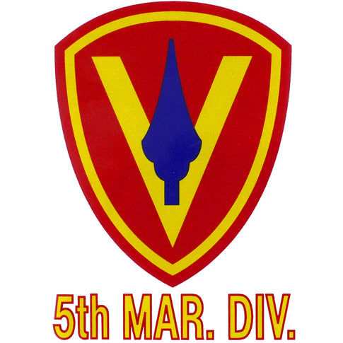United States Marine Corps 5th Marine Division Clear Decal
