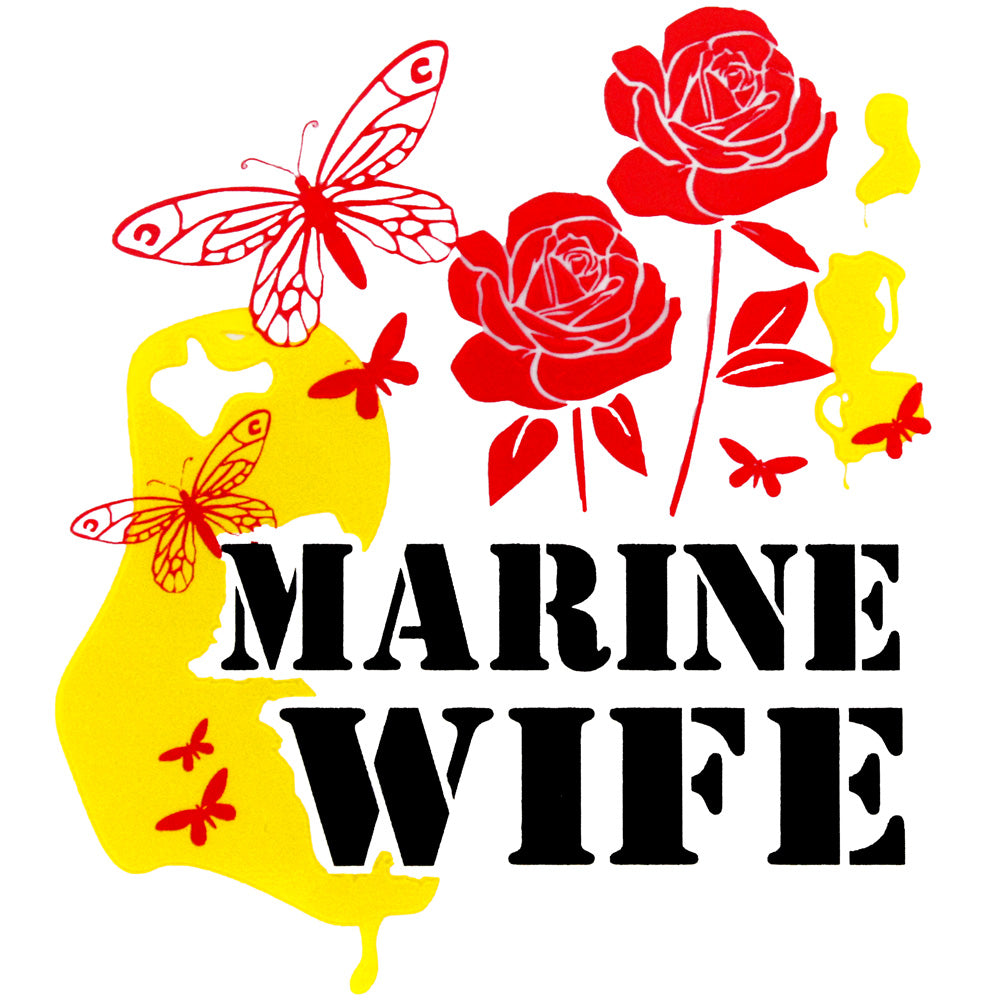 Marine Wife Clear Decal Stickers and Decals BP-0095