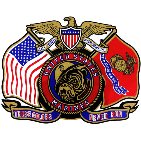 These Colors Never Run USMC Clear Decal