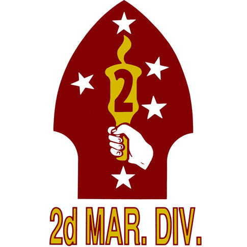 2nd Marine Division Clear Decal