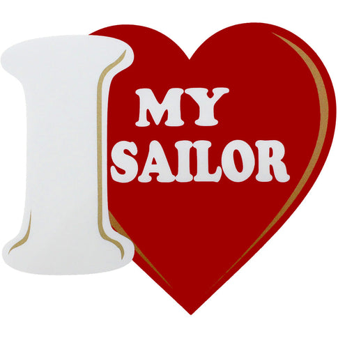 I Love My Sailor Clear Decal