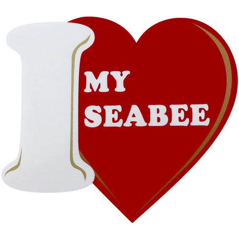 I Love My Seabee Clear Decal