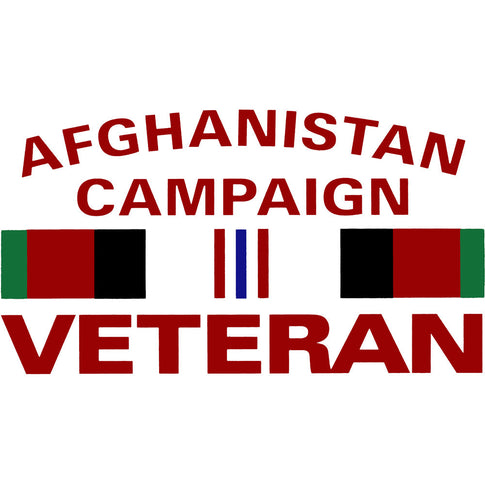 Afghanistan Campaign Veteran With Ribbon Clear Decal