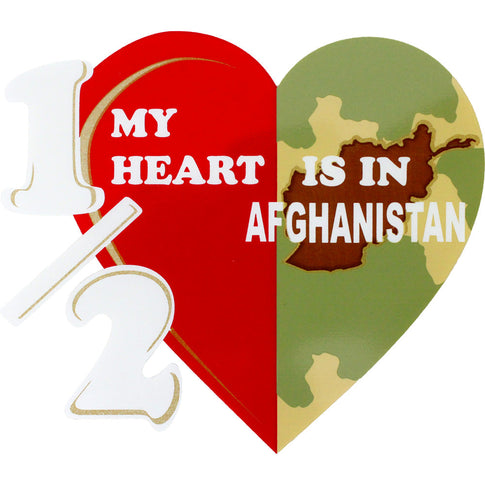 Half My Heart Is In Afghanistan Clear Decal