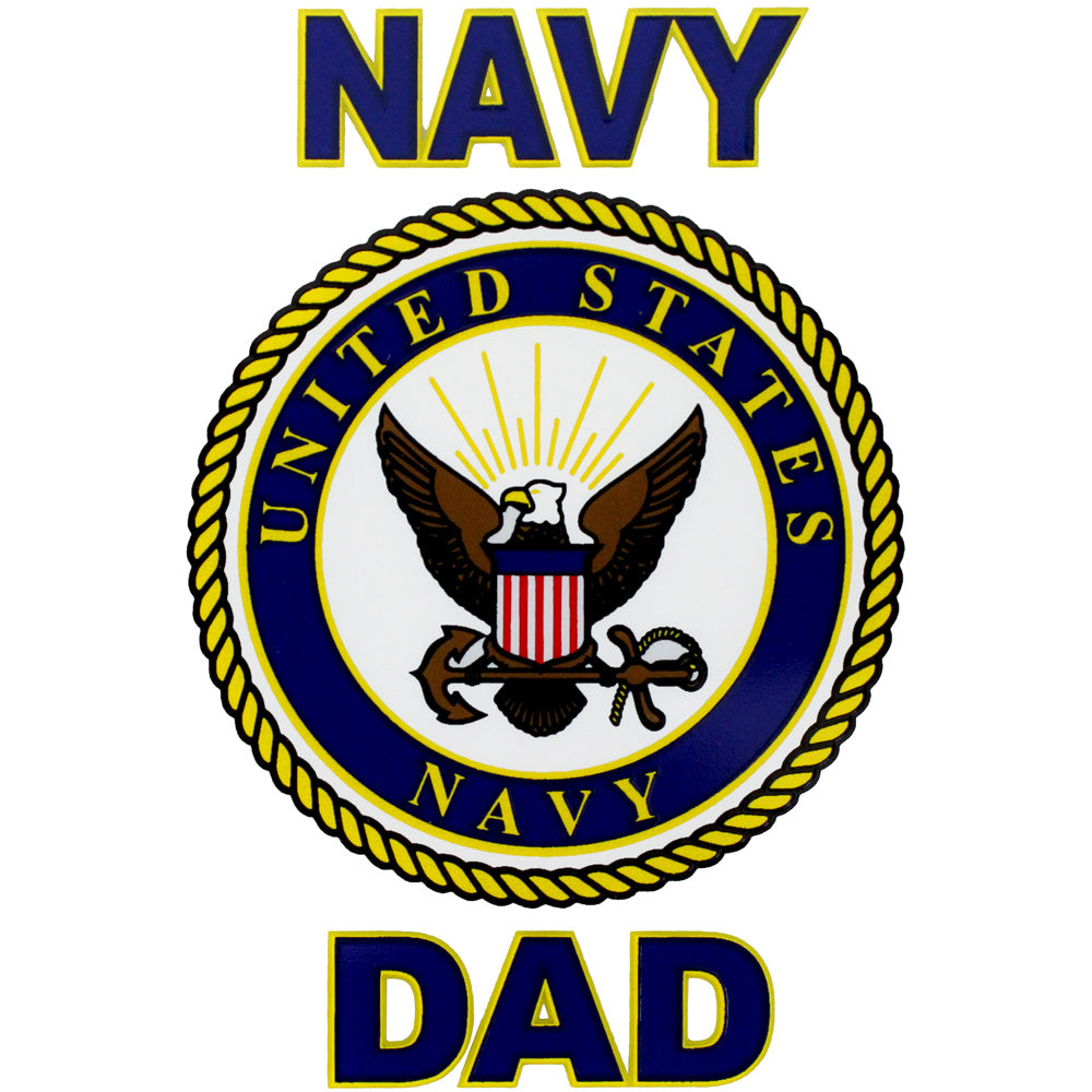 Navy Dad Clear Decal Stickers and Decals BP-0136