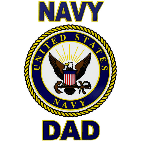 Navy Dad Clear Decal