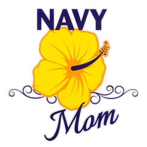 Navy Mom Clear Decal