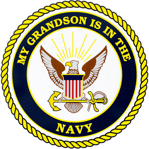 My Grandson Is In The Navy Clear Decal