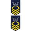 Navy Enlisted Rank Clear Mini Decal 2 pc.