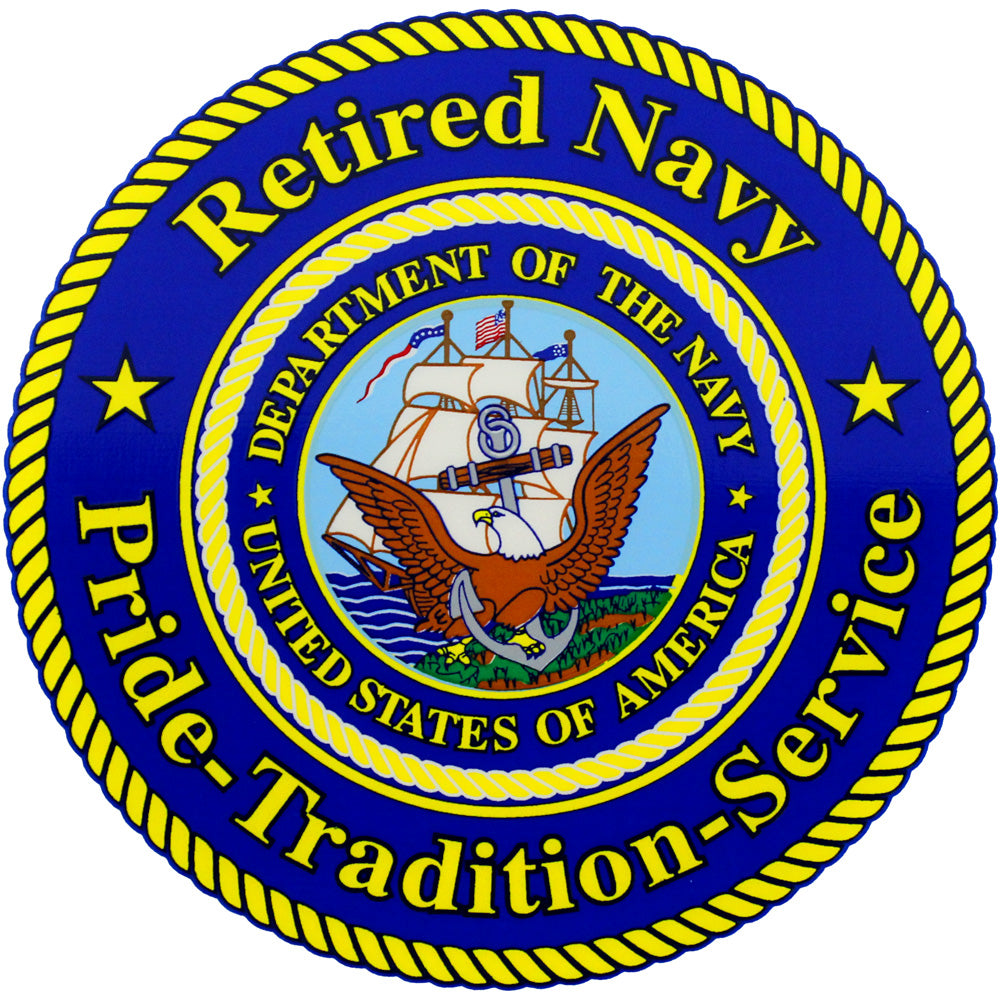 Retired Navy Pride - Tradition - Service Clear Decal Stickers and Decals BP-0164