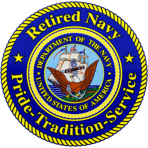 Retired Navy Pride - Tradition - Service Clear Decal