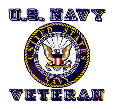 Navy Veteran with Seal Clear Decal