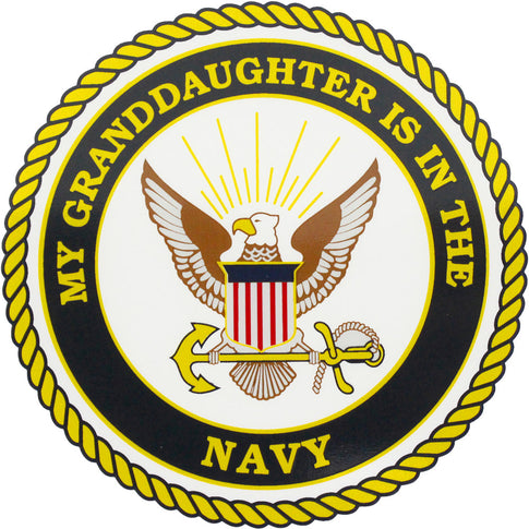 My Granddaughter Is In The Navy Clear Decal
