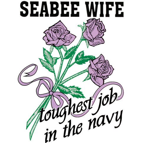 Seabee Wife Toughest Job In The Navy Clear Decal