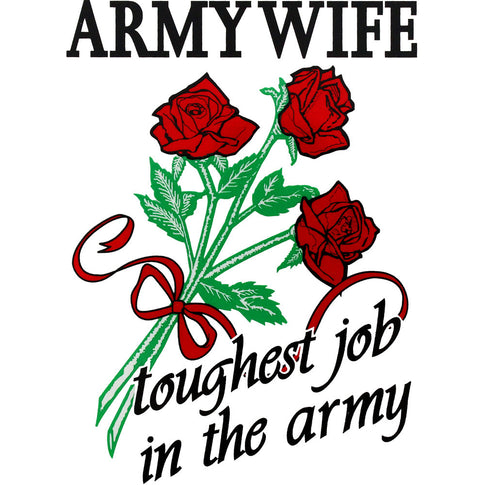 Army Wife Toughest Job In The Army Clear Decal