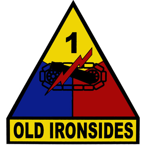 1st Armored Division (Old Ironsides) Clear Decal