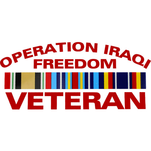 Operation Iraqi Freedom Veteran With Ribbon Clear Decal