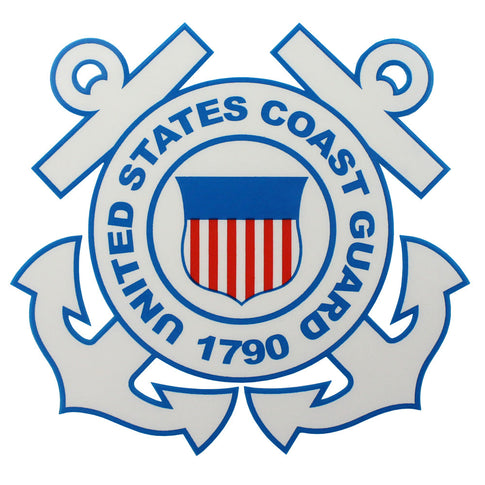 U.S. Coast Guard Round Clear Decal
