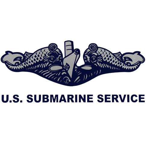 U.S. Submarine Service (Silver) Clear Decal