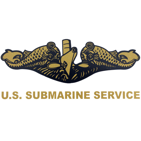 U.S. Submarine Service (Gold) Clear Decal