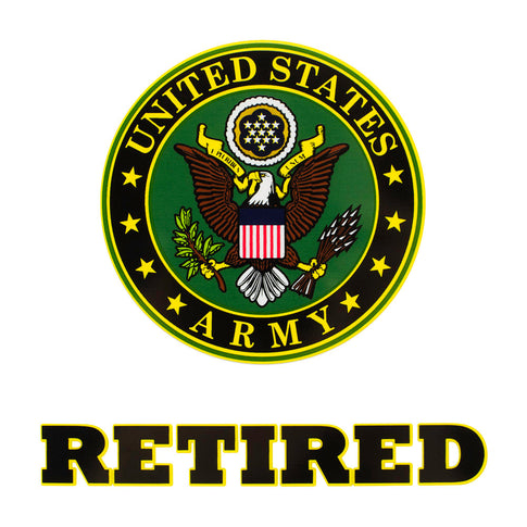 U.S. Army Retired Round Clear Decal