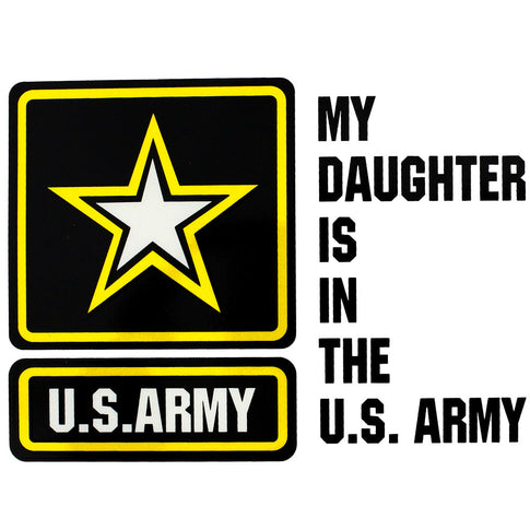 My Daughter Is In The U.S. Army With Star Clear Decal