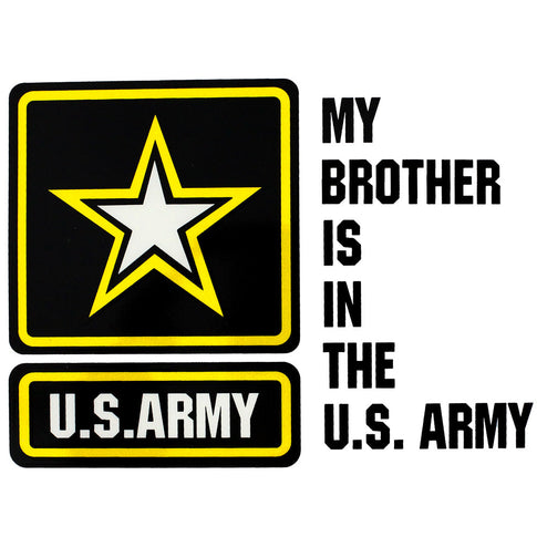 My Brother Is In The U.S. Army With Star Clear Decal